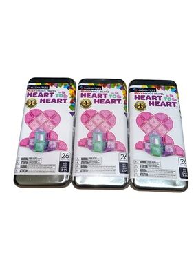 Magna-Tiles microMAGS Travel Heart to Heart lot of 3 NEW